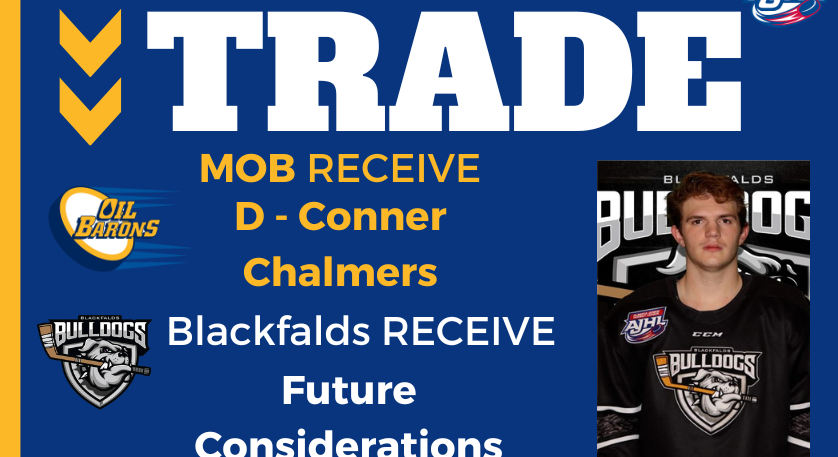 Oil Barons Acquire Defenseman Conner Chalmers
