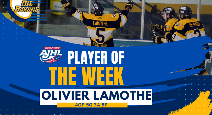 Olivier Lamothe Named AJHL Player of the Week