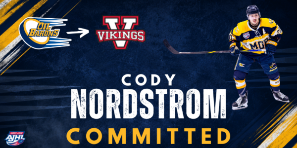 Cody Nordstrom Commits to University of Alberta Augustana Vikings Men’s Hockey Program